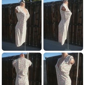 Vintage 90’s Esprit Strawberry Print Wrap Dress 🍓
